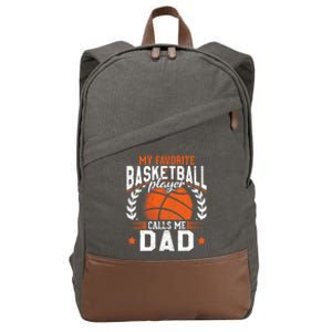 My Favorite Basketball Player Calls Me Dad Basketball Cotton Canvas Backpack