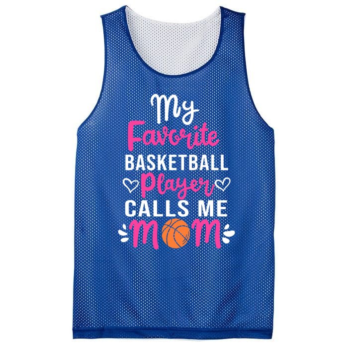 My Favorite Basketball Player Calls Me Mom Mothers Day Cute Gift Mesh Reversible Basketball Jersey Tank