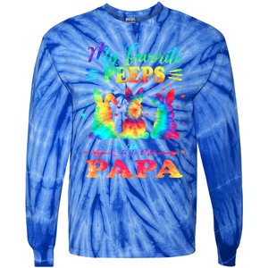 My Favorite Bunnies Call Me Papa Easter Tie Dye Gift Tie-Dye Long Sleeve Shirt