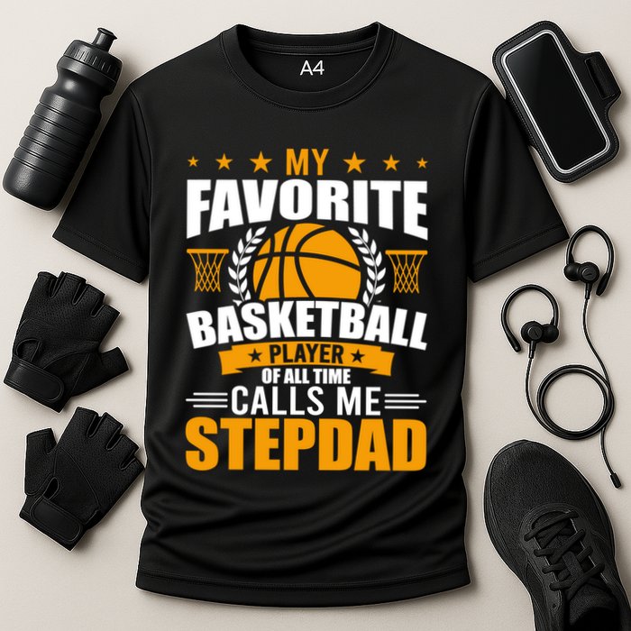 My Favorite Basketball Player Calls Me Stepdad Gift Performance Shirt
