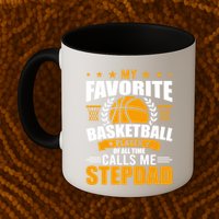 My Favorite Basketball Player Calls Me Stepdad Gift Mug