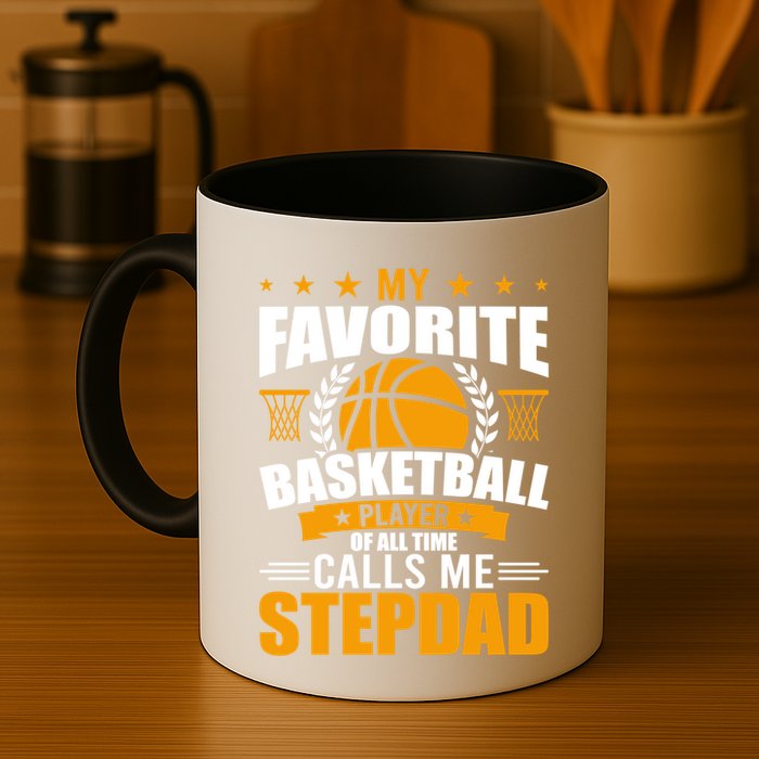 My Favorite Basketball Player Calls Me Stepdad Gift Mug
