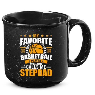My Favorite Basketball Player Calls Me Stepdad Gift 15oz Campfire Ceramic Mug