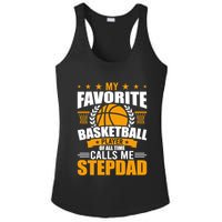 My Favorite Basketball Player Calls Me Stepdad Gift Ladies PosiCharge Competitor Racerback Tank