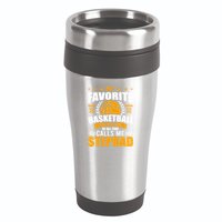 My Favorite Basketball Player Calls Me Stepdad Gift 16oz Travel Tumbler