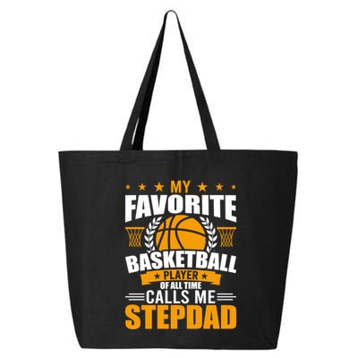 My Favorite Basketball Player Calls Me Stepdad Gift 25L Jumbo Tote