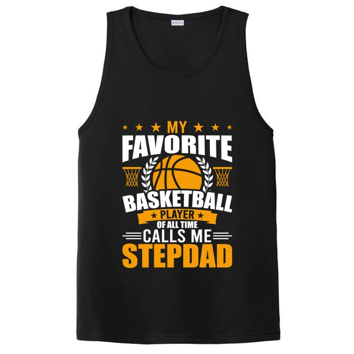 My Favorite Basketball Player Calls Me Stepdad Gift PosiCharge Competitor Tank