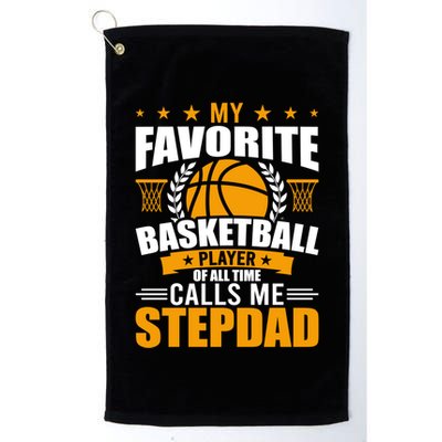 My Favorite Basketball Player Calls Me Stepdad Gift Golf Towel