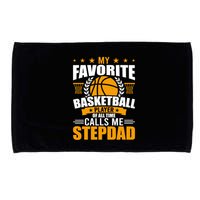 My Favorite Basketball Player Calls Me Stepdad Gift Microfiber Hand Towel