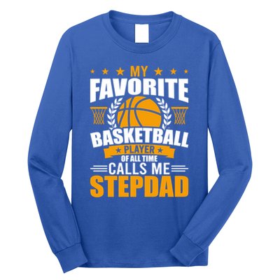 My Favorite Basketball Player Calls Me Stepdad Gift Long Sleeve Shirt