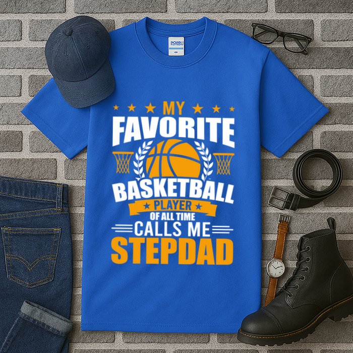My Favorite Basketball Player Calls Me Stepdad Gift Tall T-Shirt