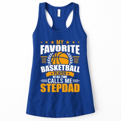 My Favorite Basketball Player Calls Me Stepdad Gift Womens Tank Top