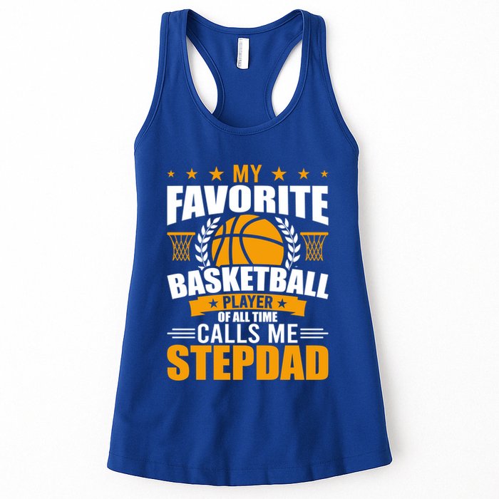 My Favorite Basketball Player Calls Me Stepdad Gift Womens Tank Top