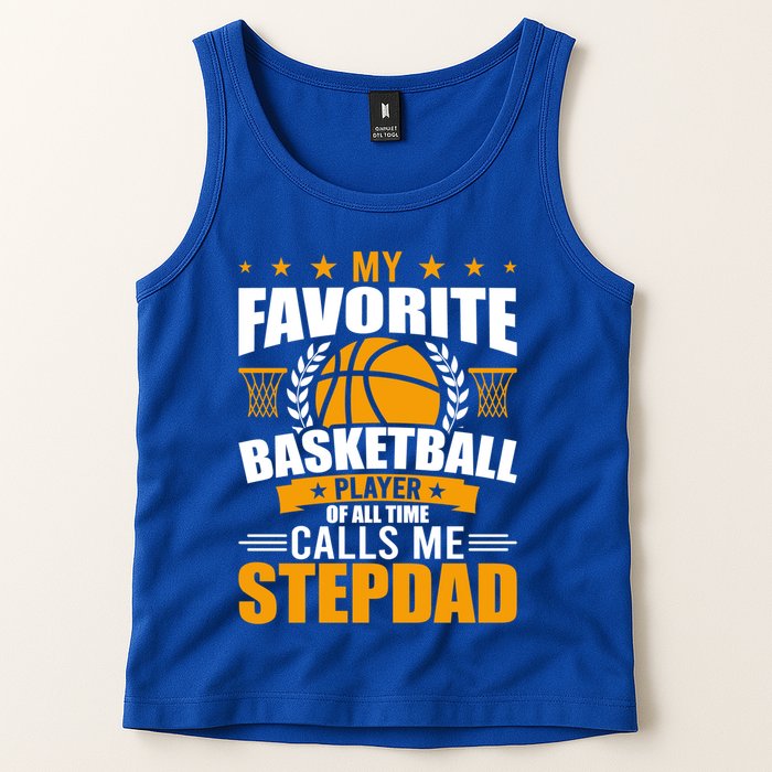 My Favorite Basketball Player Calls Me Stepdad Gift Tank Top