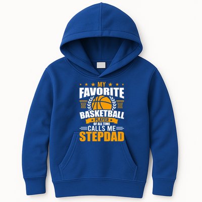My Favorite Basketball Player Calls Me Stepdad Gift Kids Hoodie