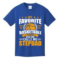 My Favorite Basketball Player Calls Me Stepdad Gift Kids T-Shirt