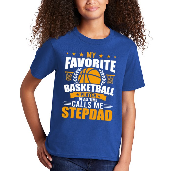 My Favorite Basketball Player Calls Me Stepdad Gift Kids T-Shirt