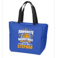 My Favorite Basketball Player Calls Me Stepdad Gift Zip Tote Bag