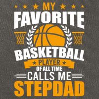 My Favorite Basketball Player Calls Me Stepdad Gift Cotton Canvas Backpack