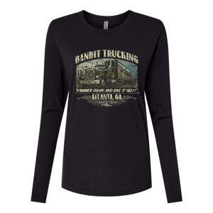 Men Funny Bandit Trucking 1977 Family Distressed Womens Cotton Relaxed Long Sleeve T-Shirt