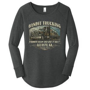 Men Funny Bandit Trucking 1977 Family Distressed Women's Perfect Tri Tunic Long Sleeve Shirt