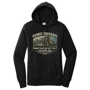 Men Funny Bandit Trucking 1977 Family Distressed Women's Pullover Hoodie