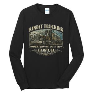 Men Funny Bandit Trucking 1977 Family Distressed Tall Long Sleeve T-Shirt