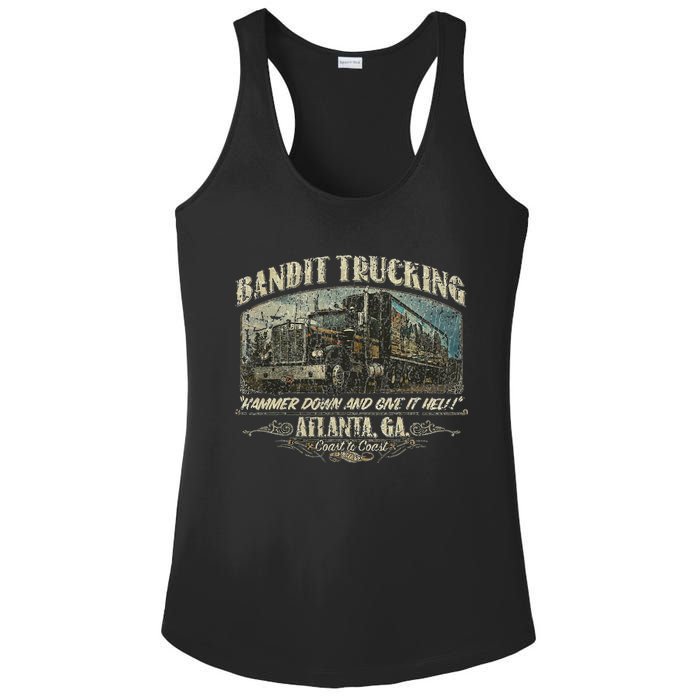 Men Funny Bandit Trucking 1977 Family Distressed Ladies PosiCharge Competitor Racerback Tank