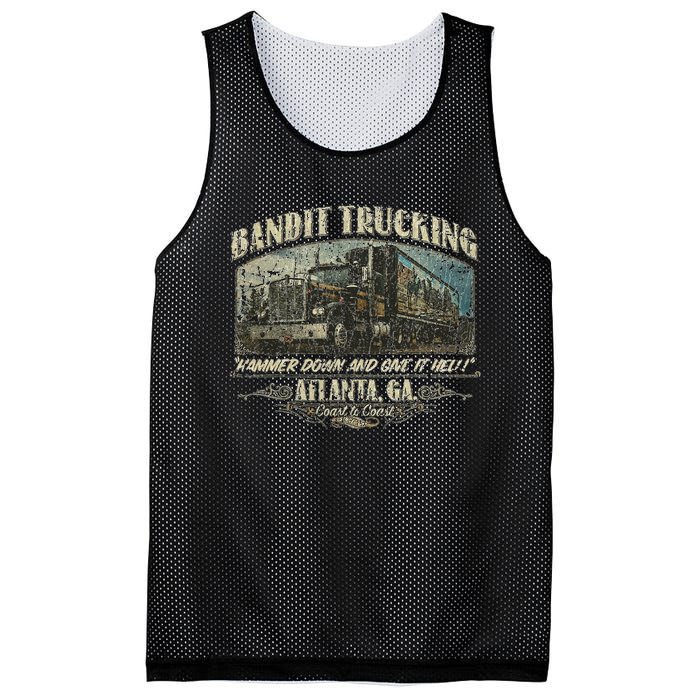 Men Funny Bandit Trucking 1977 Family Distressed Mesh Reversible Basketball Jersey Tank