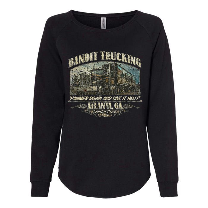 Men Funny Bandit Trucking 1977 Family Distressed Womens California Wash Sweatshirt