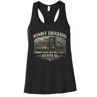 Men Funny Bandit Trucking 1977 Family Distressed Women's Racerback Tank