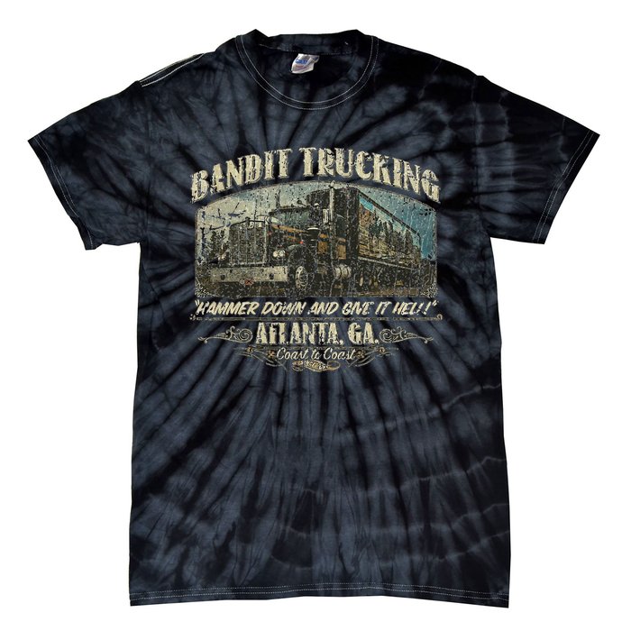 Men Funny Bandit Trucking 1977 Family Distressed Tie-Dye T-Shirt