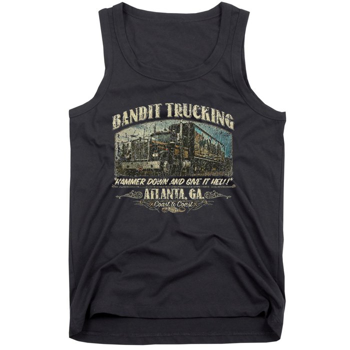 Men Funny Bandit Trucking 1977 Family Distressed Tank Top