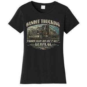 Men Funny Bandit Trucking 1977 Family Distressed Women's T-Shirt