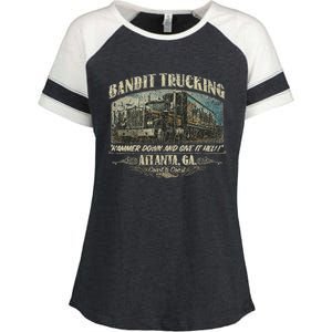 Men Funny Bandit Trucking 1977 Family Distressed Enza Ladies Jersey Colorblock Tee