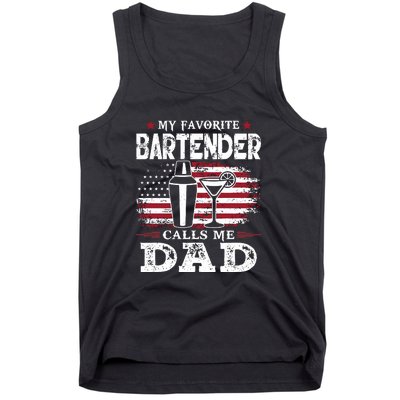 My Favorite Bartender Calls Me Dad Fathers Day Gift Tank Top