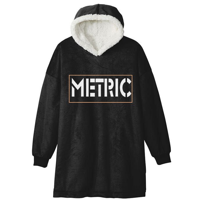 Metric Funny Band Hooded Wearable Blanket