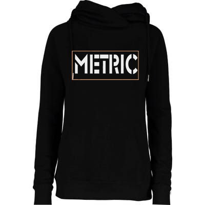 Metric Funny Band Womens Funnel Neck Pullover Hood