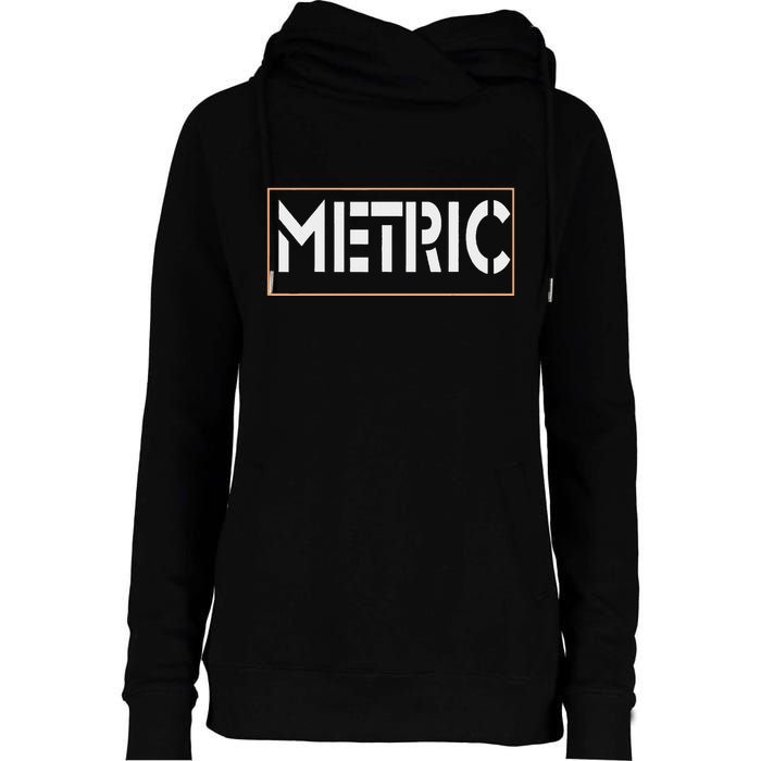Metric Funny Band Womens Funnel Neck Pullover Hood
