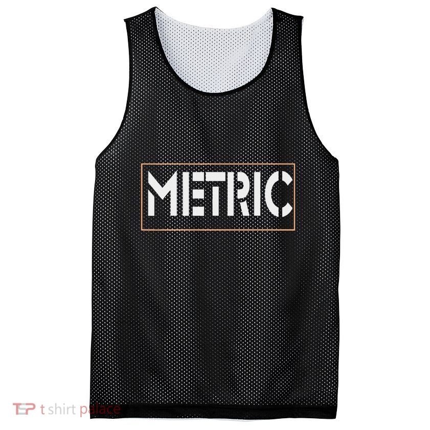 Metric Funny Band Mesh Reversible Basketball Jersey Tank