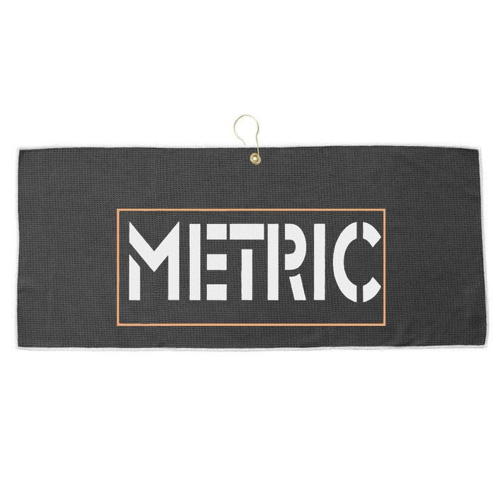 Metric Funny Band Large Microfiber Waffle Golf Towel