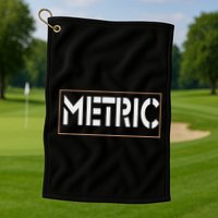Metric Funny Band Golf Towel