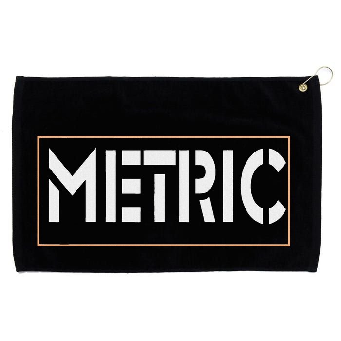 Metric Funny Band Grommeted Golf Towel