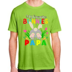 My Favorite Bunnies Call Me Papa Funny Easter Grand Dad Gift Adult ChromaSoft Performance T-Shirt