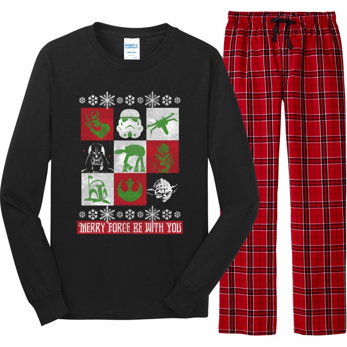 Merry Force Be With You Christmas Long Sleeve Long Sleeve Long Sleeve Pajama Set