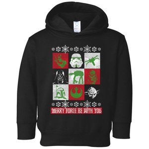 Merry Force Be With You Christmas Long Sleeve Long Sleeve Toddler Hoodie