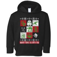 Merry Force Be With You Christmas Long Sleeve Long Sleeve Toddler Hoodie