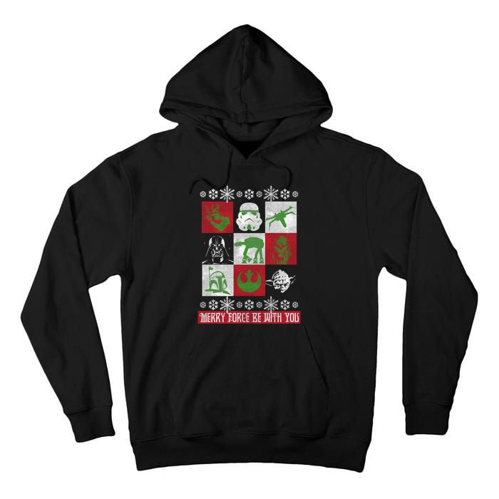 Merry Force Be With You Christmas Long Sleeve Long Sleeve Tall Hoodie