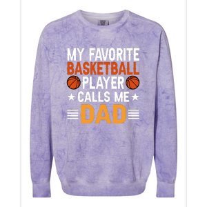 My Favorite Basketball Player Call Me Dad Gift For Basketball Fan Sport Team Colorblast Crewneck Sweatshirt