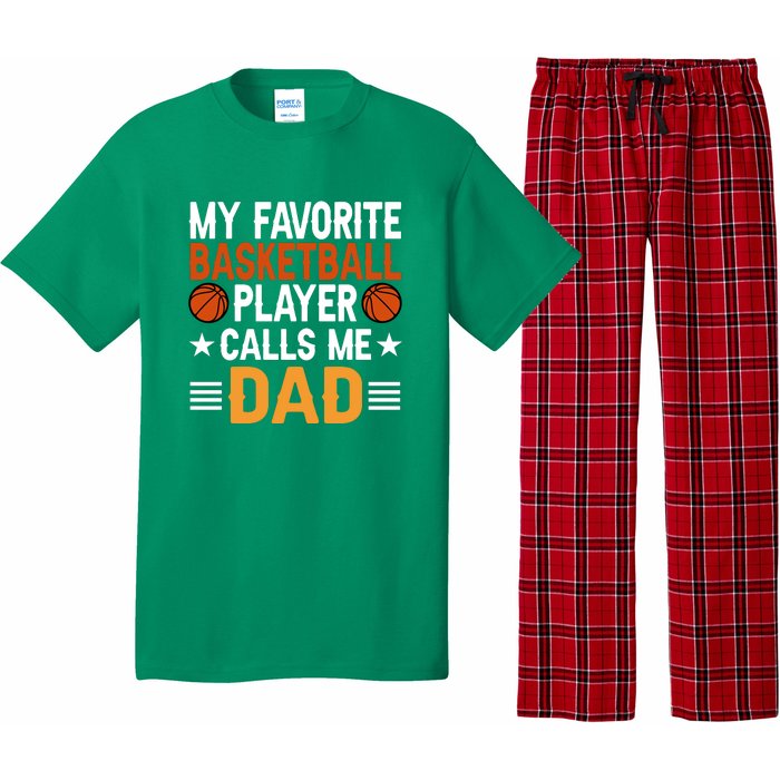 My Favorite Basketball Player Call Me Dad Gift For Basketball Fan Sport Team Pajama Set